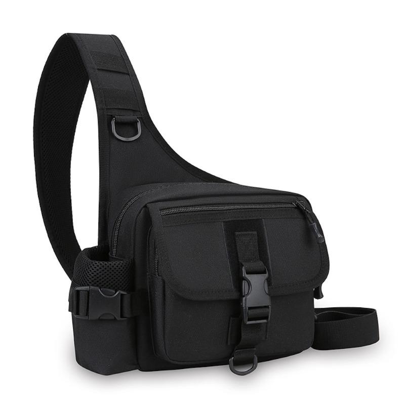 Breast bag Men's outdoor sports Luya bag New large-capacity Oxford cloth multi-functional breast bag Tactical messenger bag