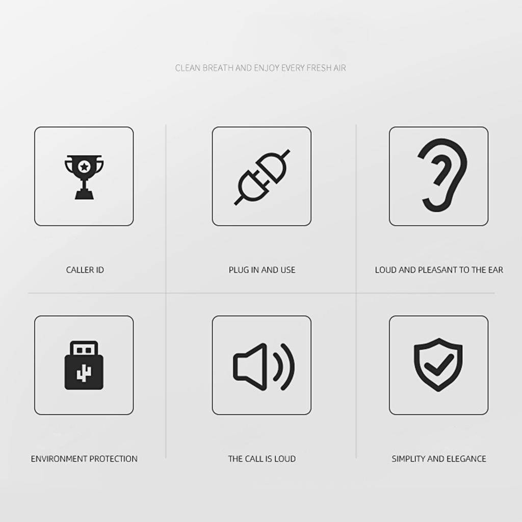 Téléphone Filaire avec Grand Écran LED Téléphone Fixe Gros Bouton Téléphones Fixes Numérotations Rapides Téléphones Filaires