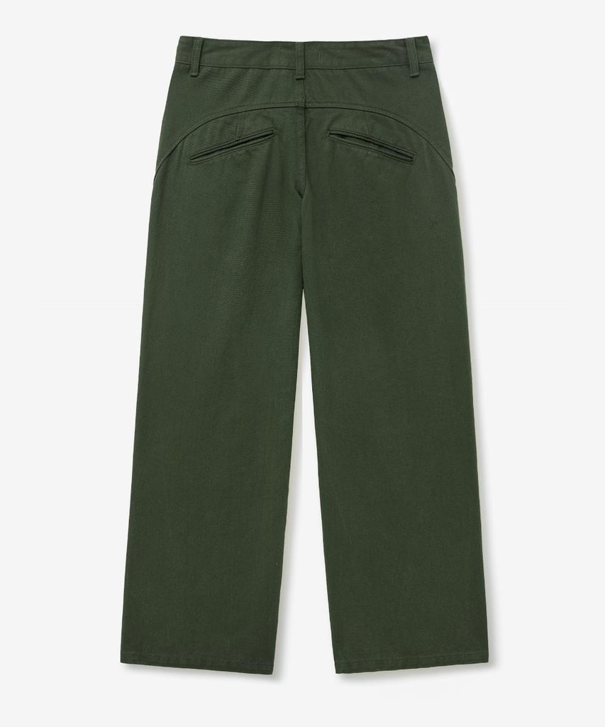 MINAV Twist Cotton Pants [Green]