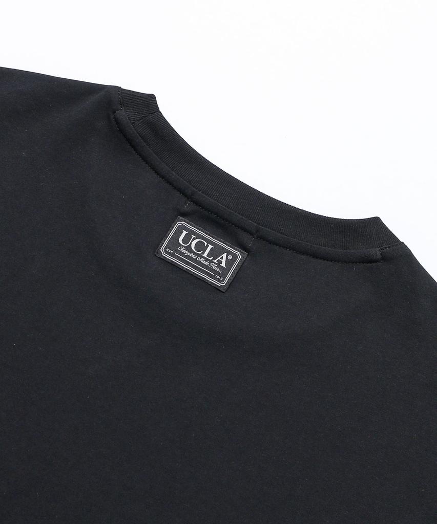 UCLA Unisex Roll-Up Bi-Color Crop T-Shirt [Black](Ucrsta1)