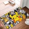 Anime Cartoon Pikachus Doormat Non-Slip Bathroom Kitchen Mat Toilet Door Floor Entrance Carpet Rug