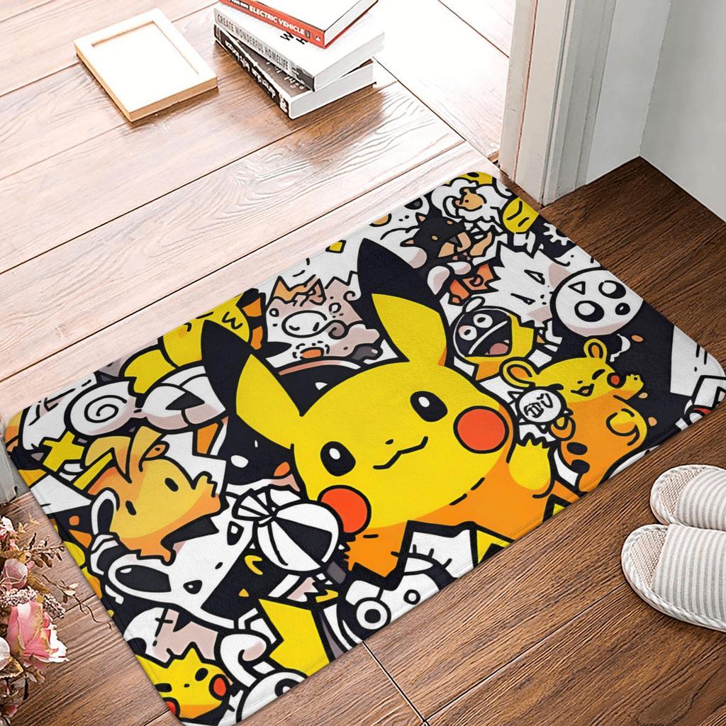 P-Pokemon Πίκατσου Πατάκι Εισόδου Αντιολισθητικό Χαλί Κουζίνας Μπάνιου Τουαλέτας 40*60cm