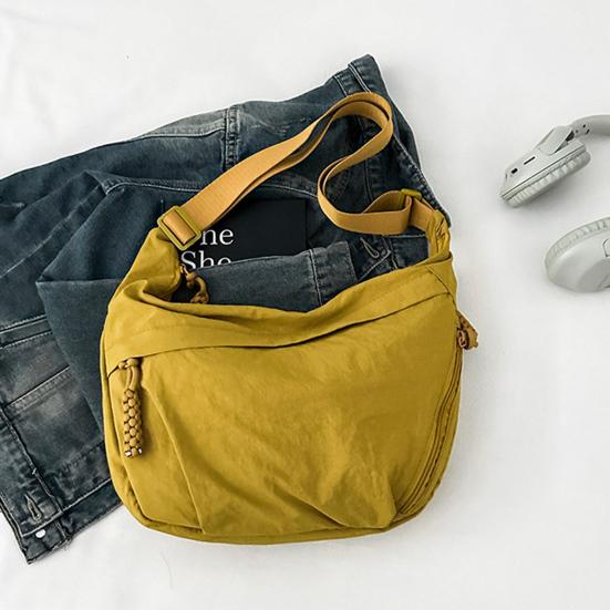 Uformell Hobo-veske Dumpling-veske med justerbar skulderreim Sammenleggbar skulderveske med flere lommer Stor kapasitet Crossbody-veske for daglig bruk Reise Arbeid