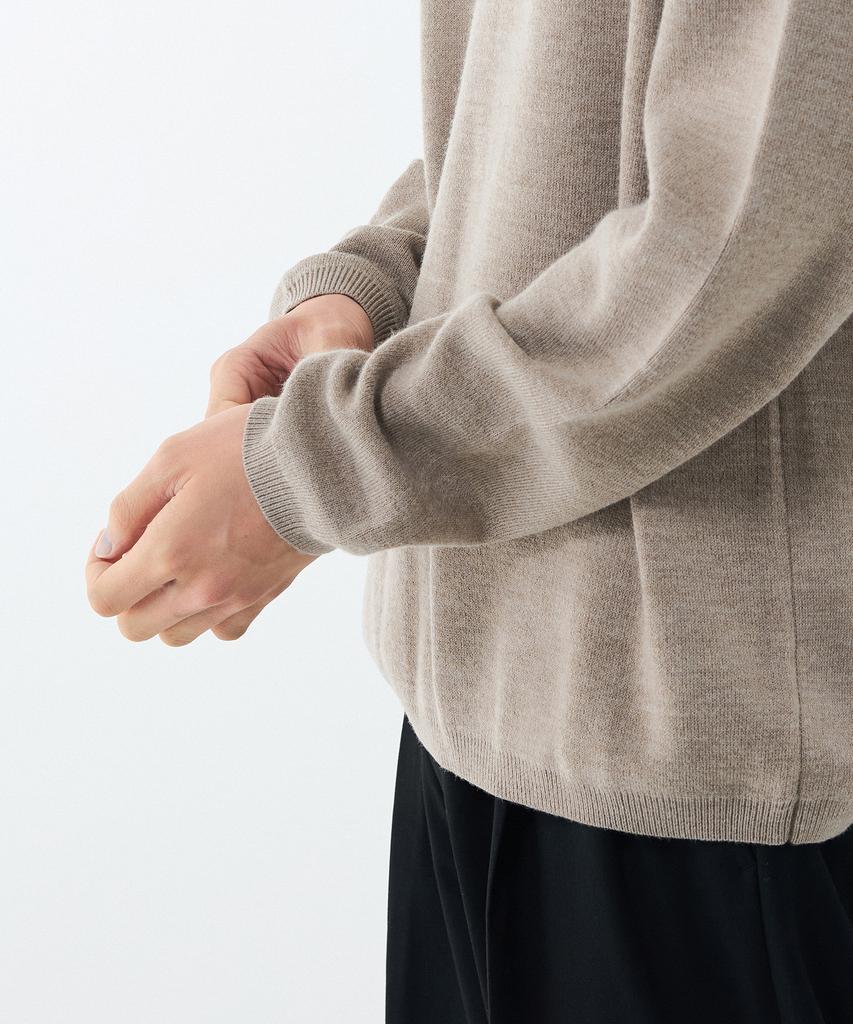 Musinsa Standard Minimal Crew Neck Knit [Heather Beige]