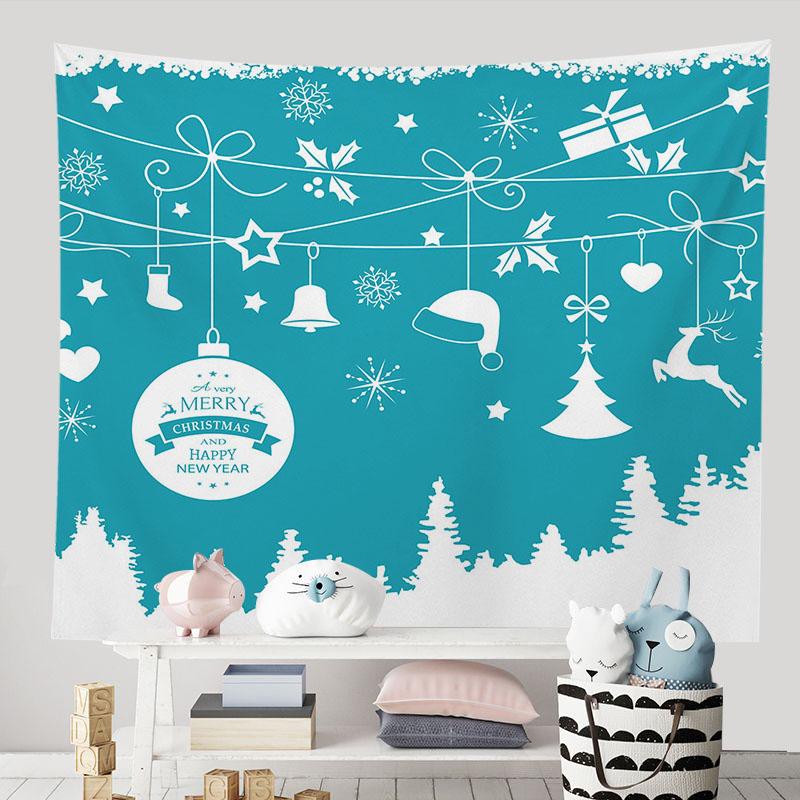 С Рождеством красный с Новым годом гобелен фон спальня гостиная персонализированная — фото 13