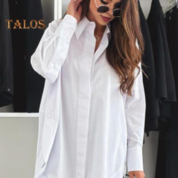 Office Lady Shirt Women Casual Lapel Long Sleeve Solid Color Loose Fit Tops Commuting Style Single Breasted Shirt