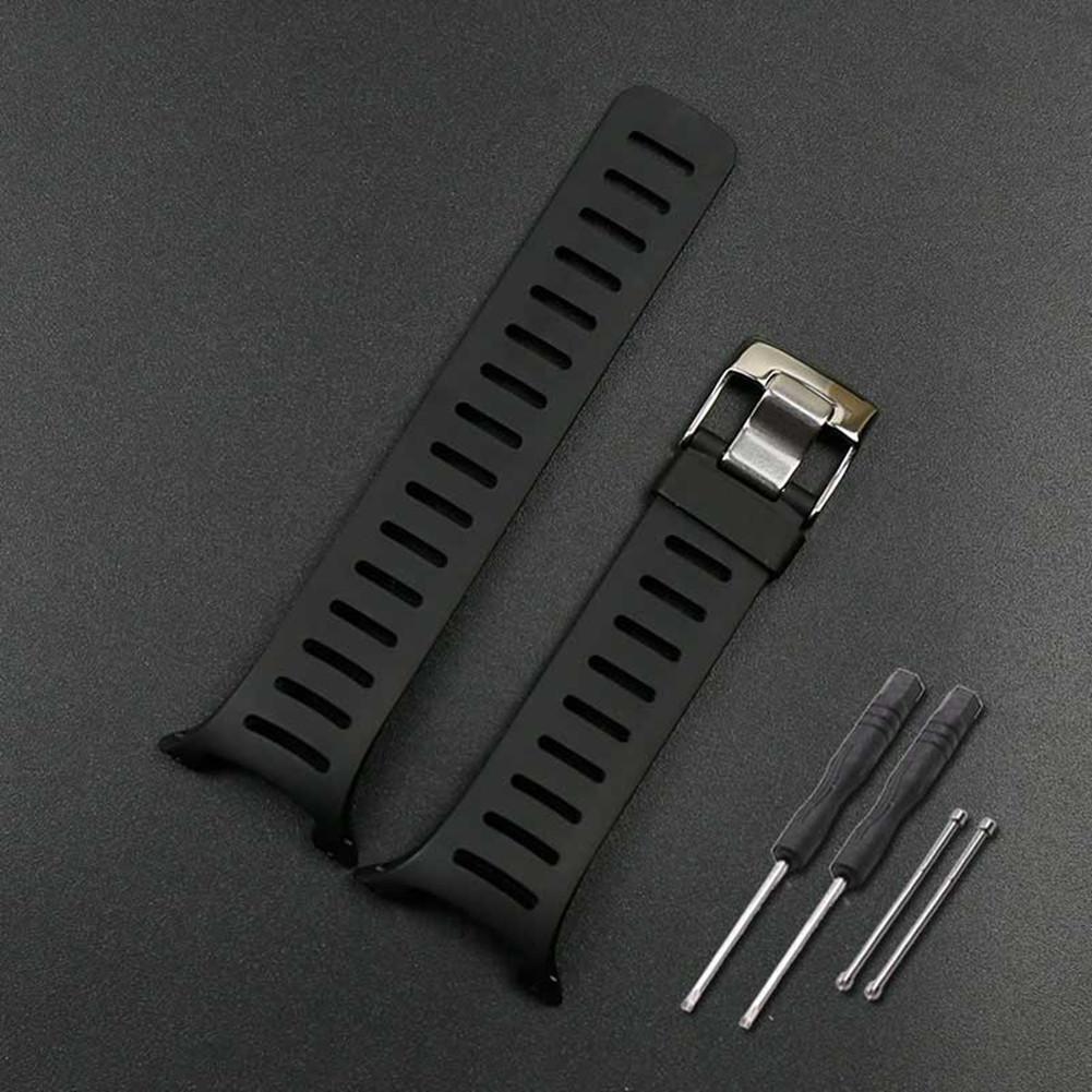 For Suunto T1 T1C T3 T3C T3D T4C T4D Sports Silicone WatchBand Soft Rubber Strap Men Pin Buckle Watch Accessories Free Tools