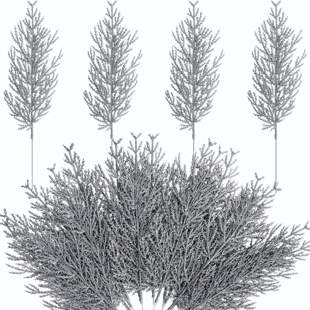 Artificial Green Plants, Needles And Branches, Christmas Atmosphere Decorative Items For Home.