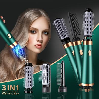 Asciugacapelli 1200w, spazzola ad aria calda, arricciacapelli 3 in 1, piastra per capelli, pettine, strumenti per lo styling dei capelli in un solo passaggio, spazzola elettrica per asciugacapelli a ioni.