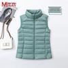 Women's Lightweight Short Down Vest - Sleeveless Winter Outerwear Jacket