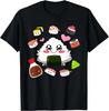 Kawaii Onigiri Sushi Graphic Tee Cute Funny Japanese Rice Ball Anime TShirt Unisex Casual Cotton