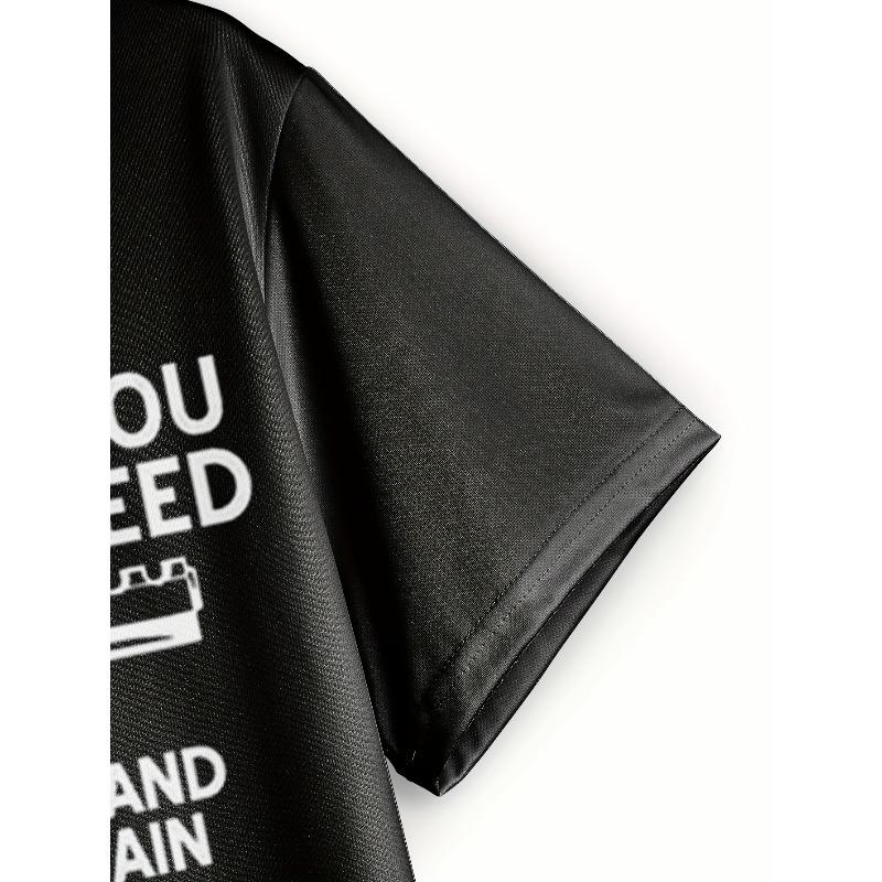 European sizes Summer casual fashion new Men's fashion letter pattern T-shirt loose micro elastic breathable 3 D printed T-shirt, PLUS SIZE