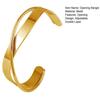 Yousheng Glossy Metal Cuff Bangle Double Layer Geometric Irregular Cross Ripple Opening Jewelry Bangle Women Girls Party