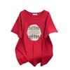 Women's Plus Size Mid-Length Loose Short-Sleeve Slimming T-Shirt (Sizes 200-350 Jin)