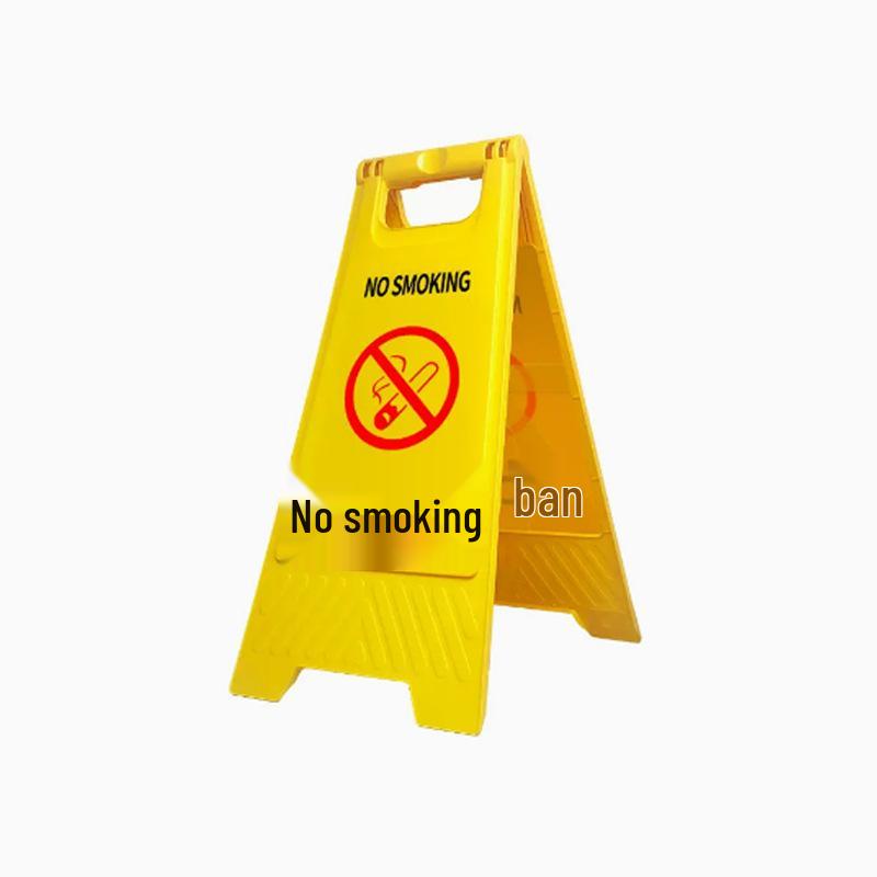 Portable Yellow A-Frame Foldable Plastic Warning and Directional Parking Sign