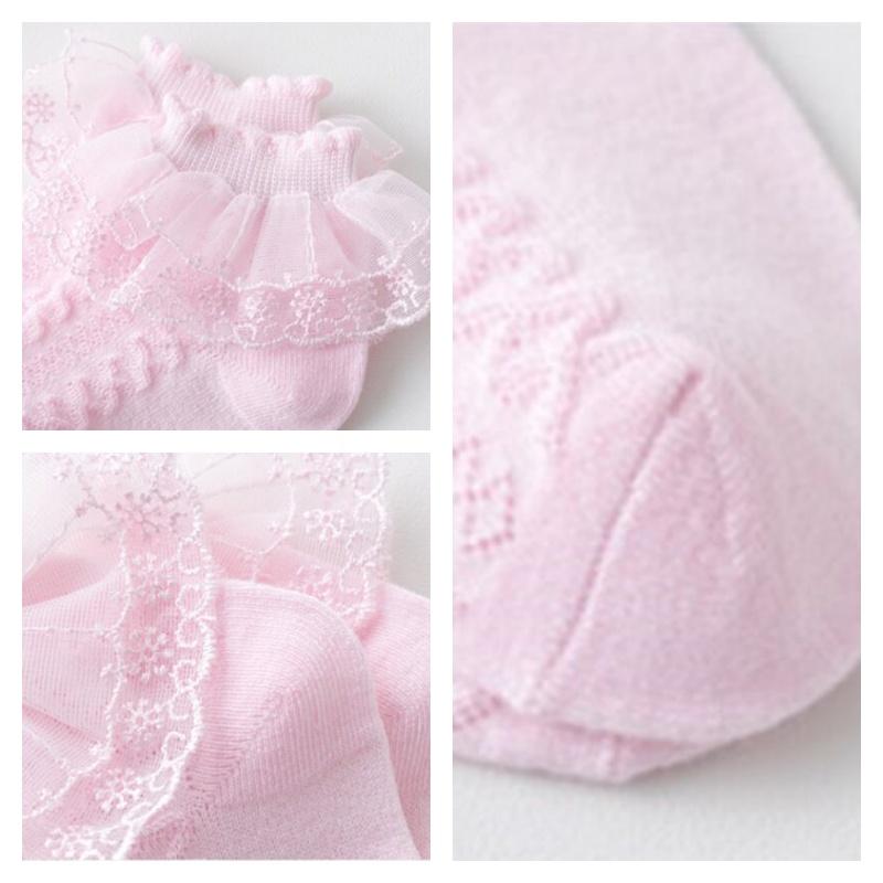 3Pairs/lot Kids Girls Socks For Baby Spring Summer Lace Toddler Princess Girls Socks Children's Short Baby Sock 1-15Year