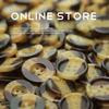 Four-Eyed Stick Flower Brown Button Shirt Jacket Resin Jewelry Accessories Knitted Cardigan Coat Buttons