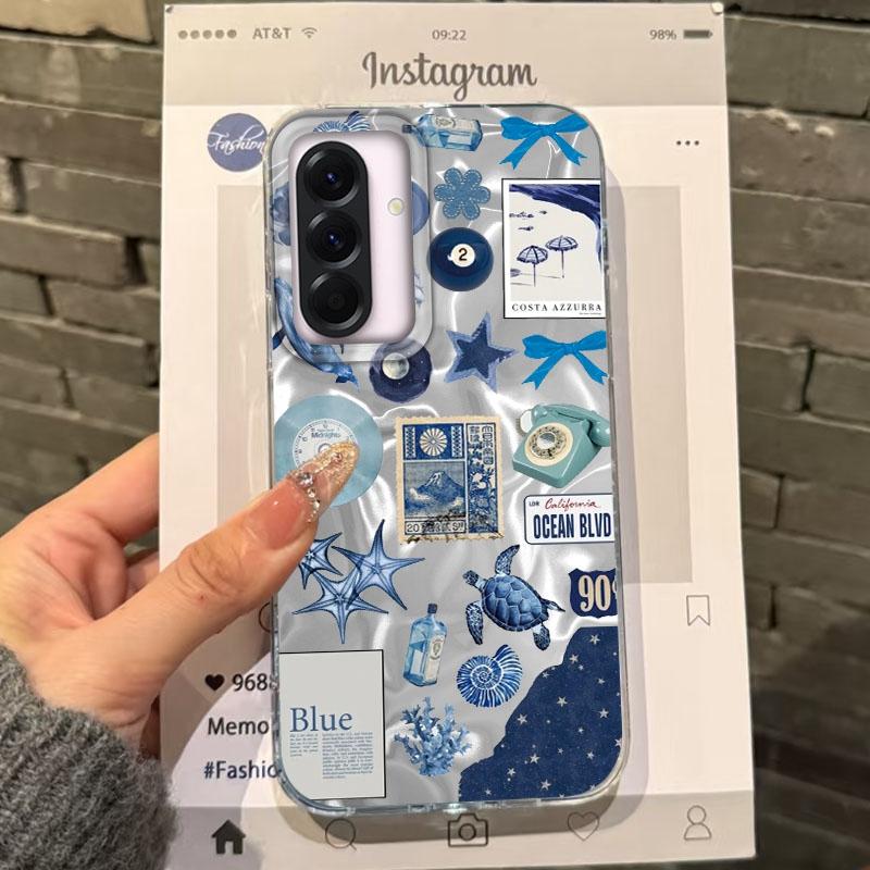 Summer Seashell Starfish Girls Case For Samsung Galaxy A56 A16 A26 A36 A06 A55 A35 A25 A15 A12 A32 A54 S24 S25 S22 S23 FE Cover