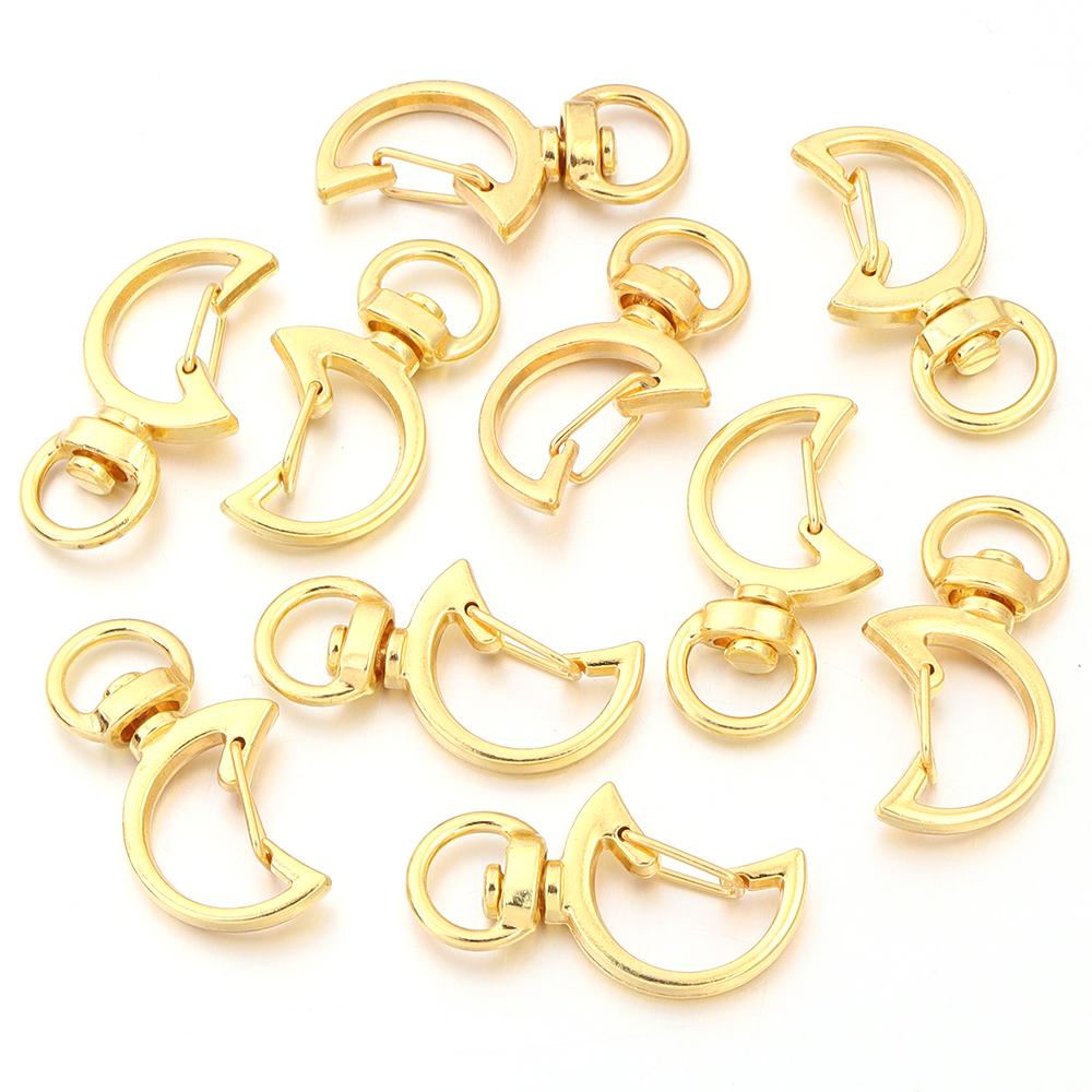 10Pcs/pack Lobster Clasps Hooks Star Blossom Heart Cat Moon Keychain Lobster for Charms Key Ring Clasp Jewelry Making Accessorie