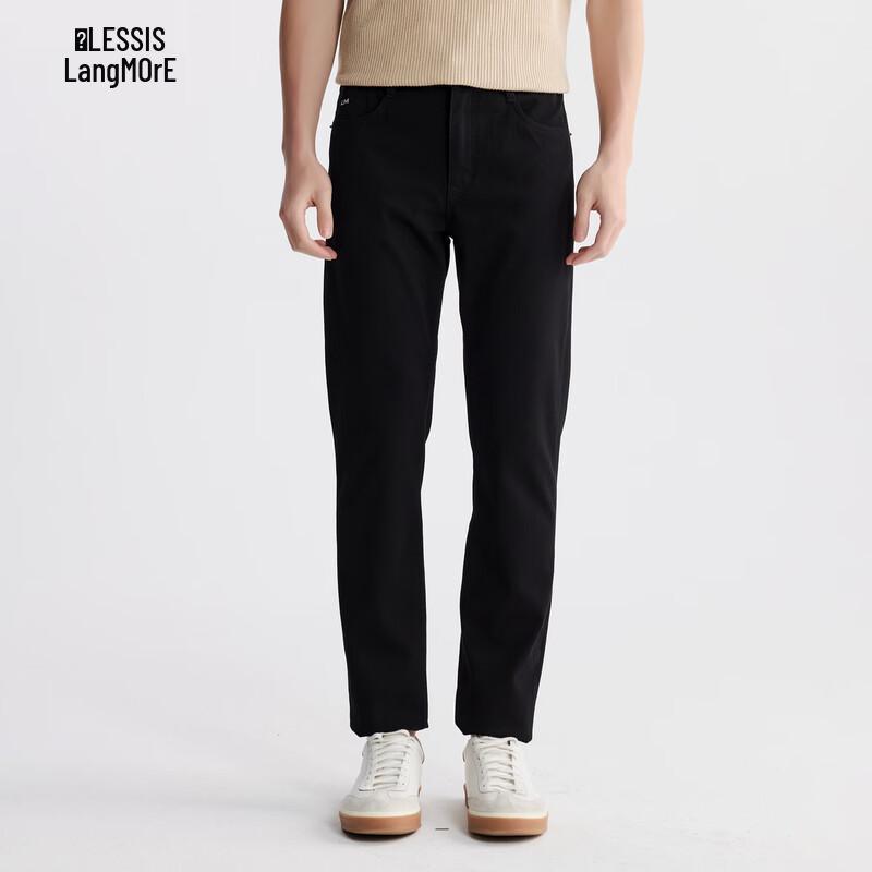 Lilang Men s Slim Fit Solid Black Jeans 72
