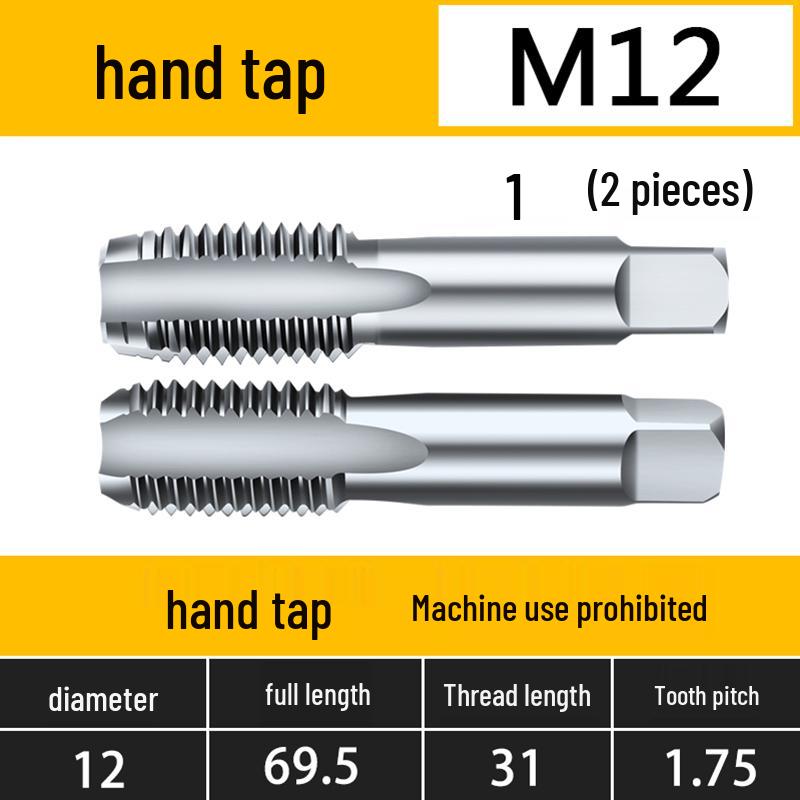 Hand Taper Tap Threading Tool M3-M20 for Manual Tapping