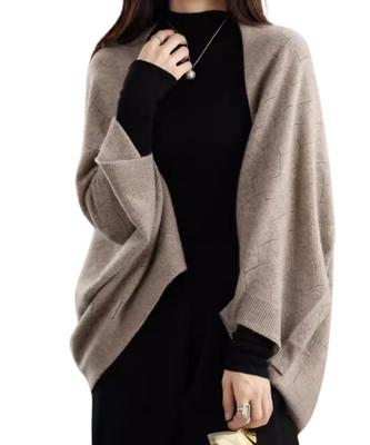 Elixio Knit Cape Dolman Long Perfect for Office Casual or Weddings One Women's Cardigan/Shawl, Top, Warm, Lightweight, Stylish, Sleeves, Sleeves,