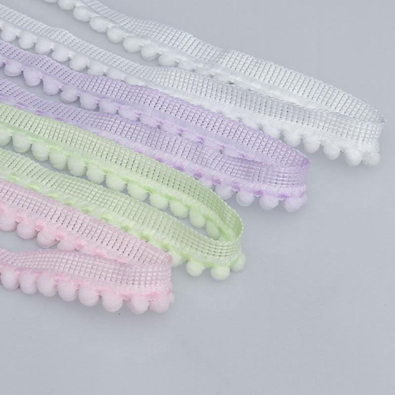 Kolorowe Nierozciągliwe Kuleczki Wełniane Taśma Koronkowa Kule do Kąpieli Ręcznie Robione DIY Akcesoria do Włosów Odzież Tekstylia Domowe Akcesoria Dekoracyjne Dekoracja Domu