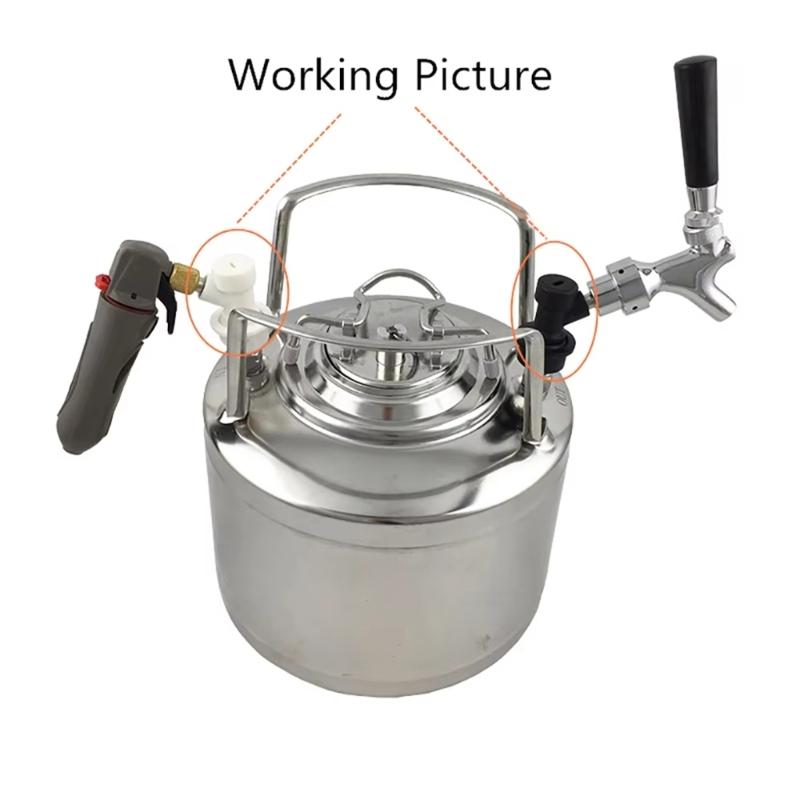 1 Pair Home Brewing Ball Lock Kegs Fittings Beer Kegs Dispenser Corrosions Resistant Stainless Steel Kegs Connectors