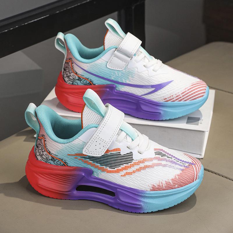 Children's Sports Shoes 2025 Spring and Autumn New Middle-aged and Older Boys' Mesh Breathable Boys' Soft-soled Shock-absorbing Running Shoes