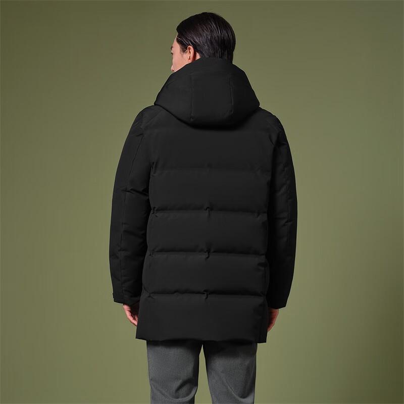 Tambor Men's Business Hooded Goose Down Mid-Length Jacket TA232577