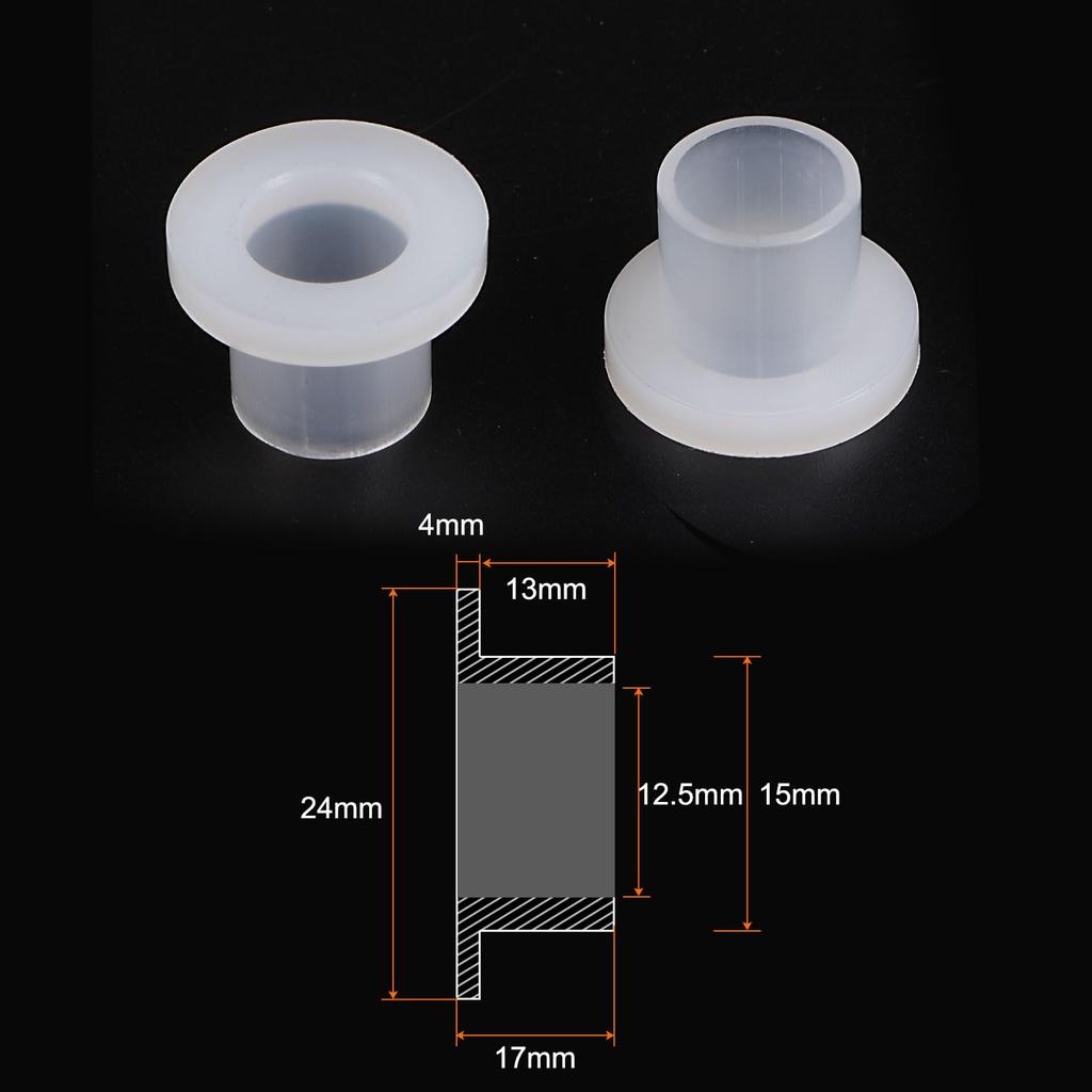 uxcell Plain Bearings, Journal Bearings, Bushing, Self-Lubricating for Shafts, Industrial Machinery, Nylon, 0.5 inch