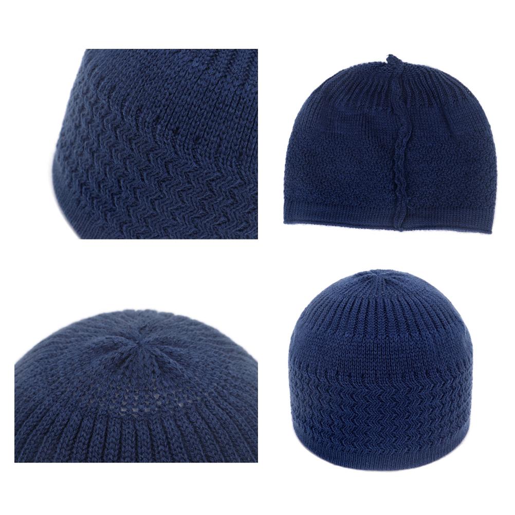 Kufi Hat Knit Crochet Hat Muslim Kufi Beanies Running Hat Helmet Liner for Women Men Indoor Outdoor