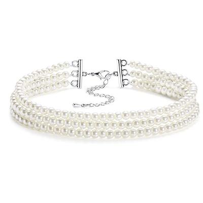 E-commerce Multi-layer Choker Collar Necklace New Pearl Necklace Neck Chain Necklace