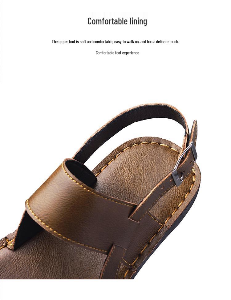 Men's Dual-Use Non-Slip Soft Sole Sandals - Summer 2026 Versatile Beach Shoes & Casual Slippers Trendy Design