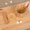 Bamboo Wood Garlic Press Crusher Squeezer Tool Masher Kitchen Tool Grinder