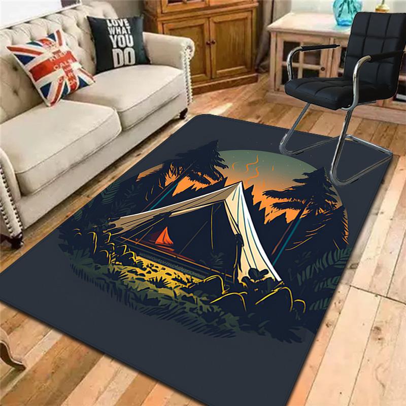Camping Rug Floor Mat for Living Room or Bedroom Soft and Comfortable Carpet a Gift for Birthday and Holiday.MFF0918414