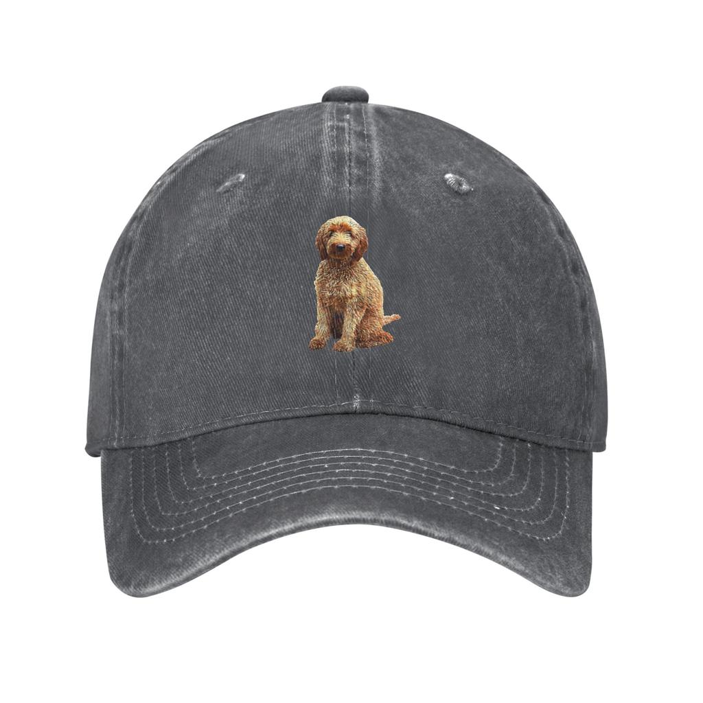 Goldendoodle Golden Doodle Dog Hiking Baseball Cap Sunshade Travel Denim Sun Hat