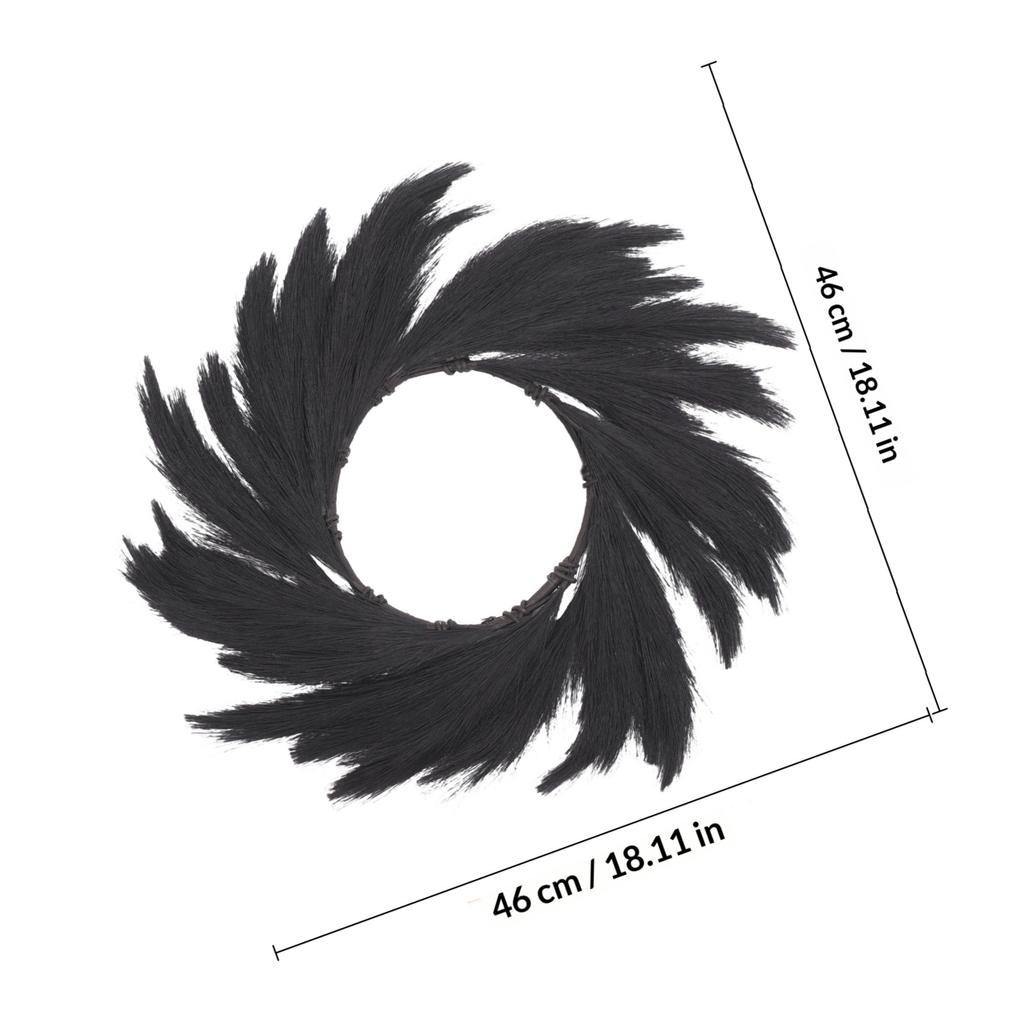 Artificial Phragmites Wreath Simulated Reed Wreath Stylish Faux Pampas Grass Home Ornament Wall Hanging Decoration