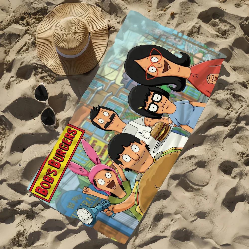 B-Bob'S Burgers Towel Pool Beach Towel Portable Quick Fast Dry Sand Outdoor Travel Swim Blanket Thin Mat Bath Towel