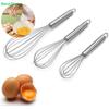 Stainless Steel Whisk Set (S/M/L), Balloon Wire Whisk for Mixing, Whisking Eggs & Baking