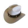 Ethnic style tassel one-word top western cowboy hat men's and women's woolen big-brimmed top hat travel big sun hat