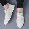 Men's Shoes 2025 New Summer Breathable Versatile Sports Board Shoes Men's Casual Leather Shoes One Pedal White Shoes