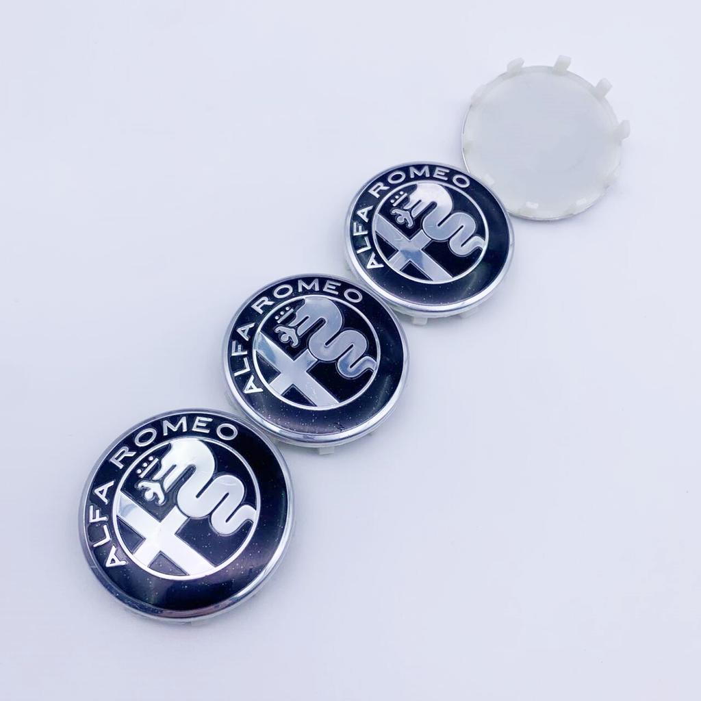 WZLN3 4Pcs 60mm 6cm GTAM Wheel Hub Center Caps For Alfa Romeo Giulia Giulietta MITO Stelvio GT Auto Refit Emblem Stickers