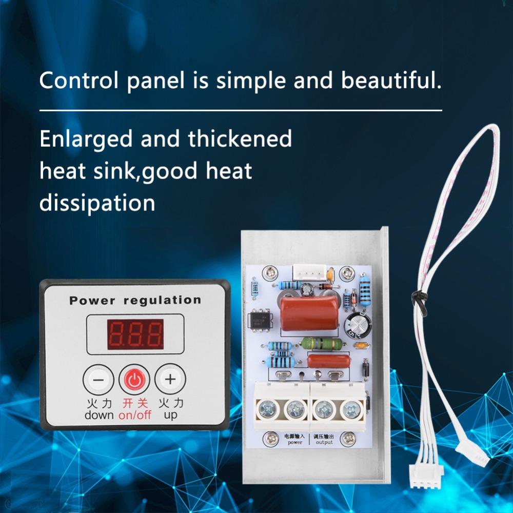 10000W SCR Voltage Regulator AC 220V 80A Digital Speed Controller Adjustable High Power Thermostat Module Industrial