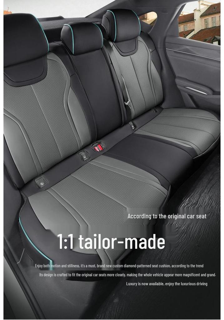 2025 BYD E7 Nappa Leather Perforated Car Seat Covers, Breathable Full Coverage Cushions