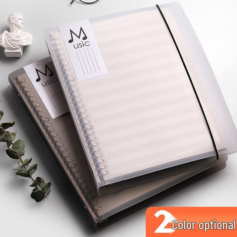Professional Loose-leaf Music Staff Paper Book: Wide Spacing for Beginners and Students (Large Grid)