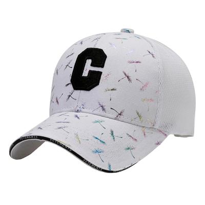 C Logo Mesh Casual CZA025 [White Fang] Cap, Design, Stylish, Sports, Men's, Women's, (White)