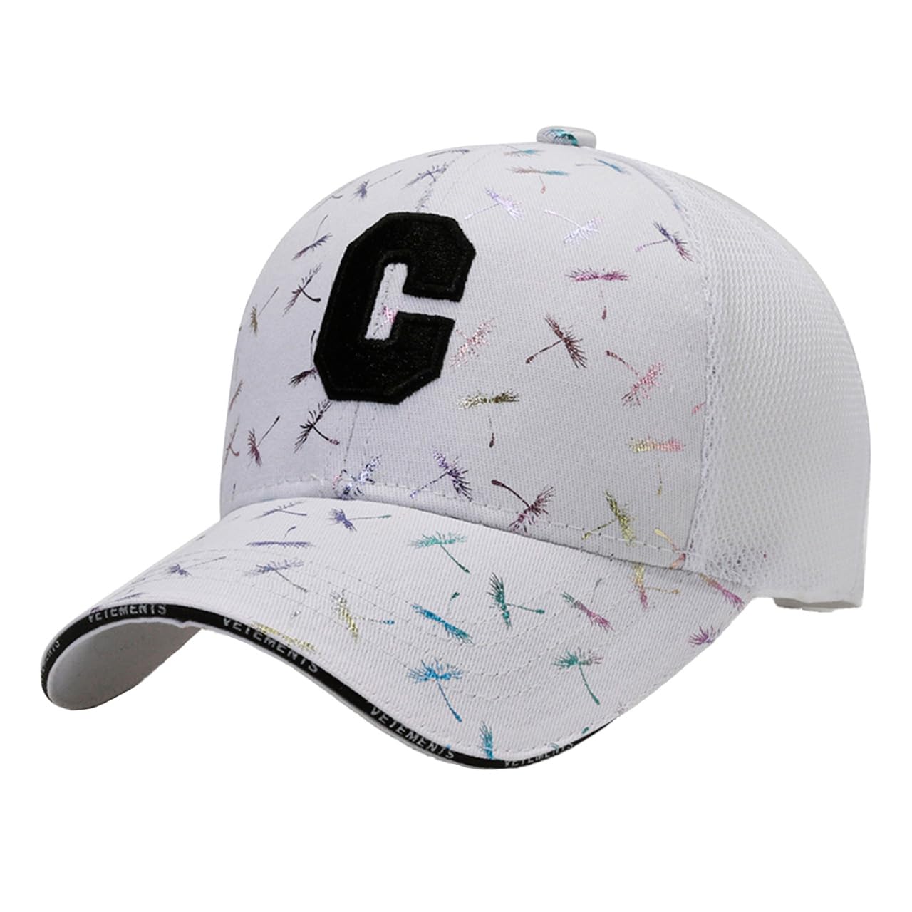 

C Logo Mesh Casual CZA025 [White Fang] Cap, Design, Stylish, Sports, Men s, Women s, (White)