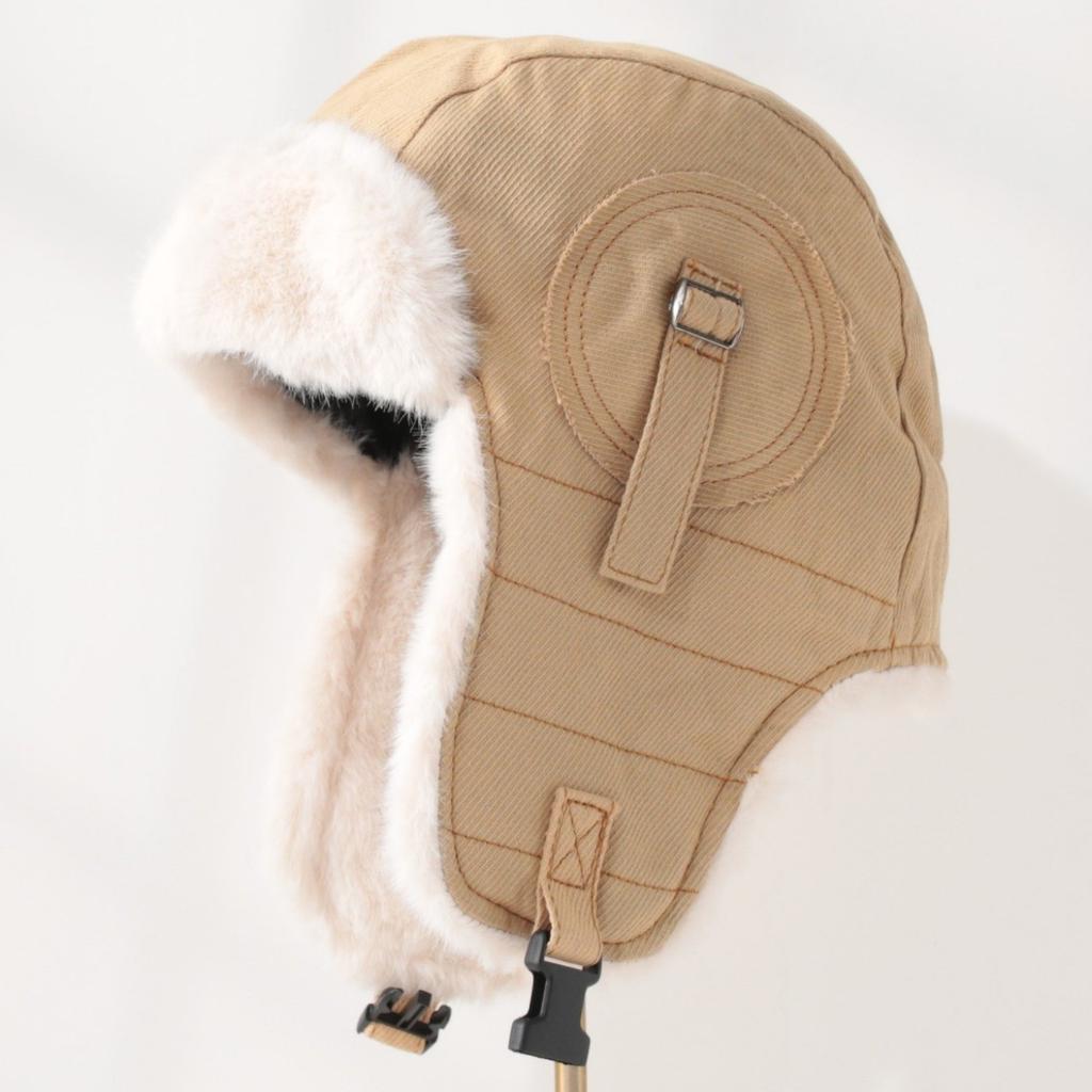 Imitation Fur Mink Hair Hat Female Fall and Winter Plush Fisherman Hat Khaki Senior Show Face Small Warm Ear Protection Lei Feng Hat