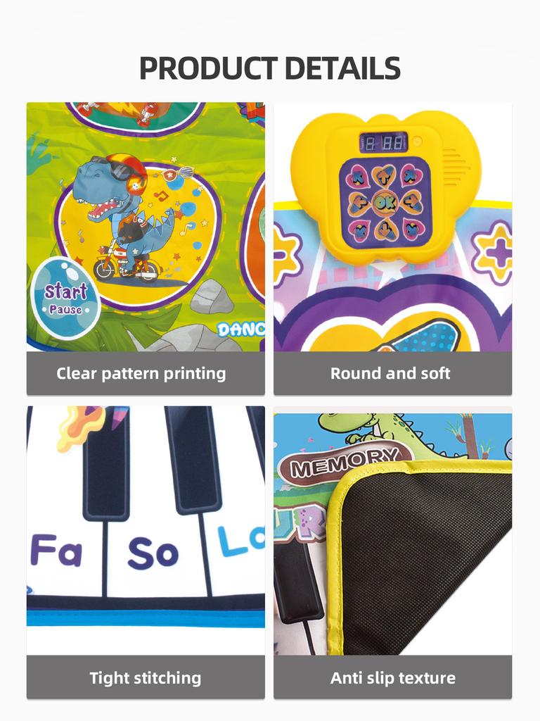 Okul Öncesi Bebek Müzik Dans Battaniyesi Oyuncak Erken Eğitim Hediyesi Çocuk Piyano Klavye Pedi Oyuncak